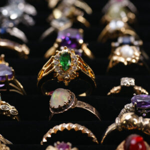 old rings with gems
