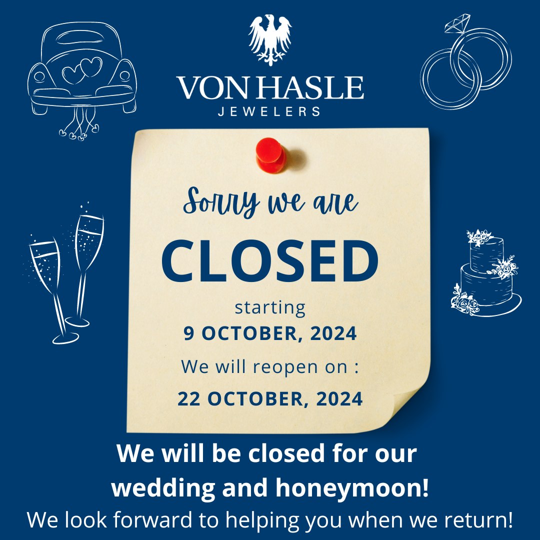 Closed October 9-22 for Joel's wedding and honyemoon